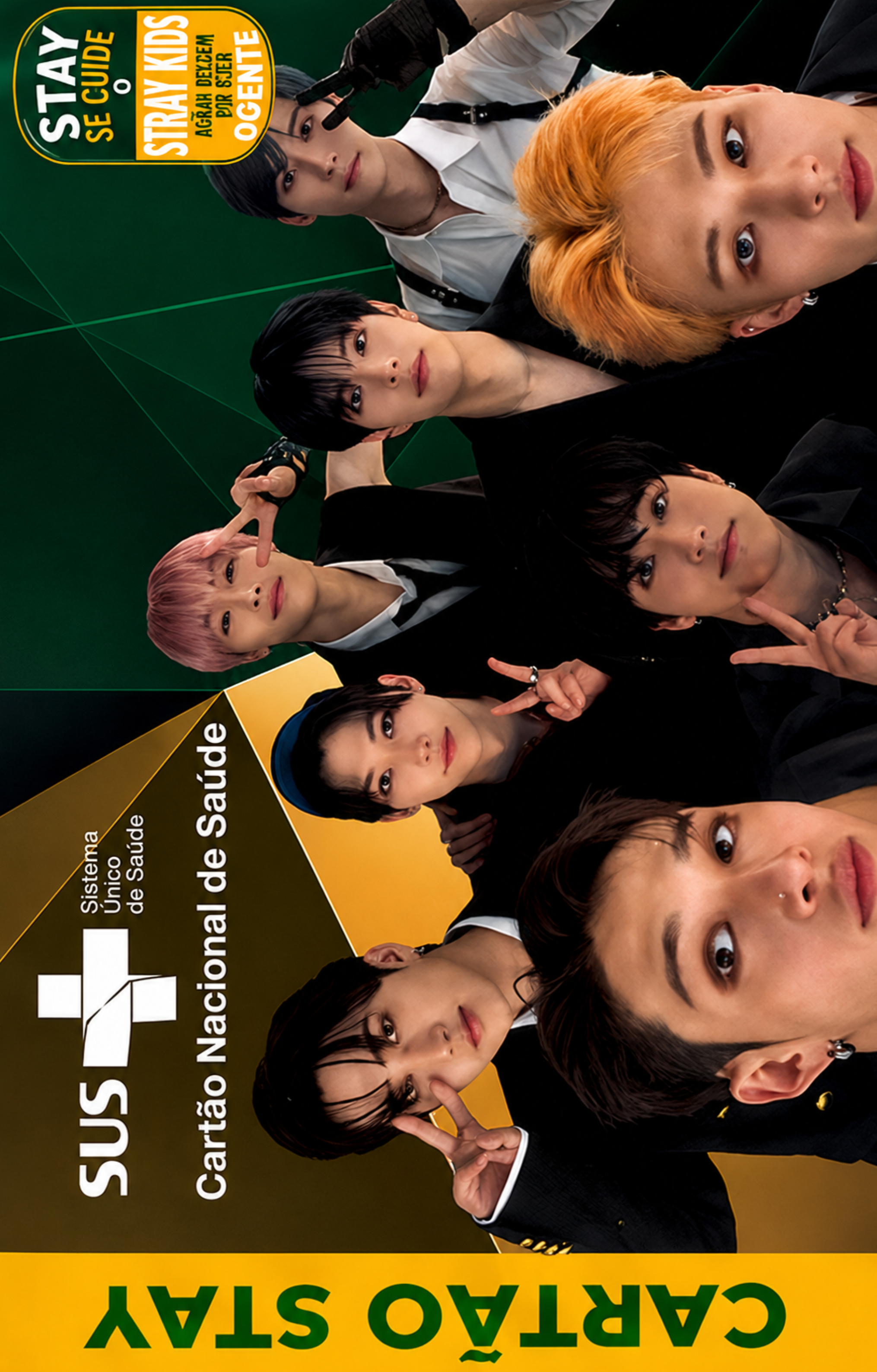 Stray Kids reunido no cartão